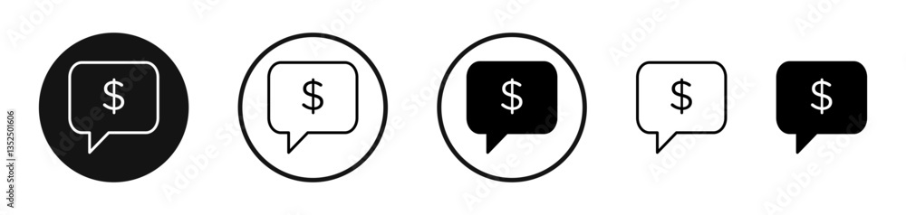 Comment dollar vector icon symbol. illustration sign collection. Comment dollar vector icon symbol. illustration sign collection.