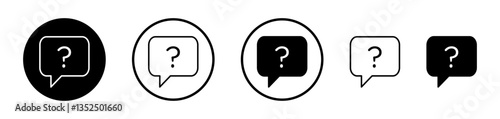 Comment question vector icon symbol. illustration sign collection.