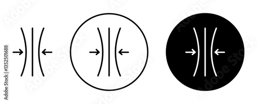 Compress vector icon symbol. illustration sign collection.
