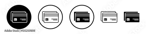 Credit card vector icon symbol. illustration sign collection.