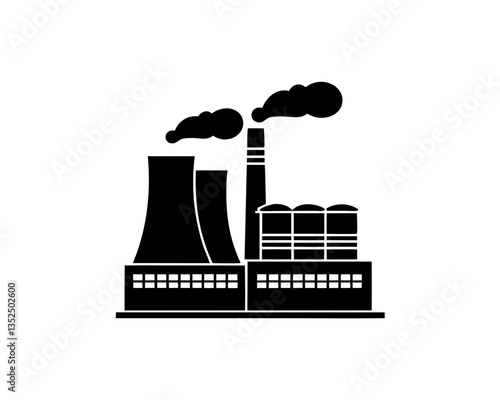 creative details thermal power station Icon vector illustration 