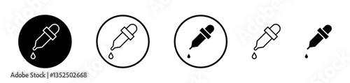 Eye dropper vector icon symbol. illustration sign collection.