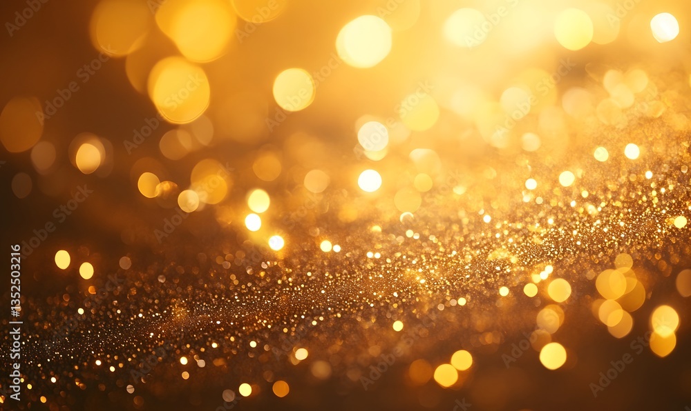 Shimmering golden background with soft glowing bokeh Shimmering golden background with soft glowing bokeh