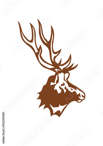 cerf animal sauvage profil roi des forets