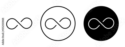 Infinity vector icon symbol. illustration sign collection.