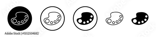 Palette vector icon symbol. illustration sign collection.