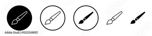 Paint brush vector icon symbol. illustration sign collection.