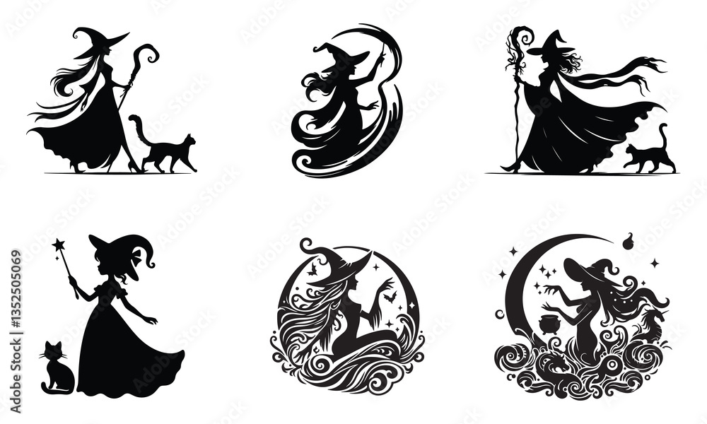 Silhouette of a Mythical Witch: A Symbol of Magic and Mystery
Silhouette of a Mythical Witch: A Symbol of Magic and Mystery