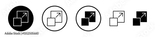 Resize vector icon symbol. illustration sign collection.