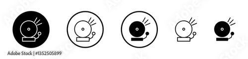 School bell vector icon symbol. illustration sign collection.