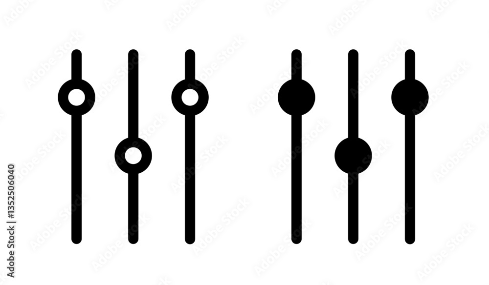 Settings sliders vector icon symbol. illustration sign collection. Settings sliders vector icon symbol. illustration sign collection.