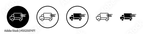 Truck vector icon symbol. illustration sign collection.