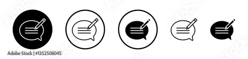 Write comment vector icon symbol. illustration sign collection.