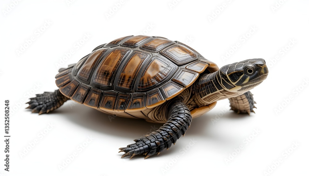 Obraz premium Close-Up Image of a Turtle on a White Background