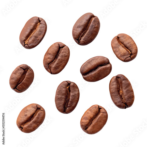 The Essence of Coffee: An array of roasted coffee beans, captured in exquisite detail, epitomizing the rich aroma and distinct flavor that coffee enthusiasts worldwide relish. 