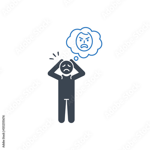 Stressful thoughts icon