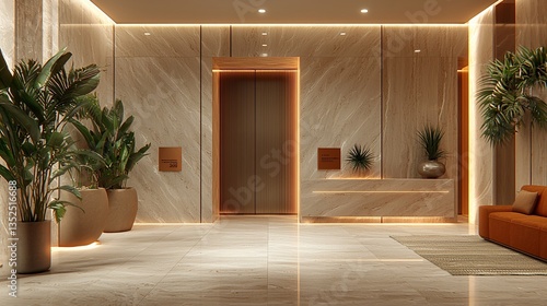 Modern Elegant Lobby Interior Design