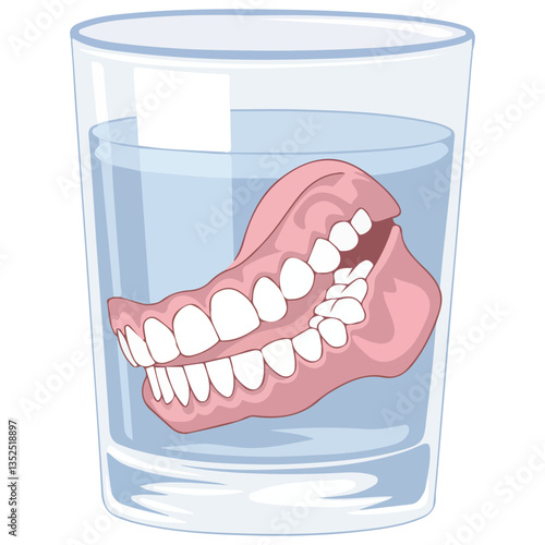 Dentures Vector Design Illustration