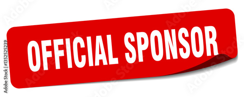 official sponsor sticker. official sponsor label