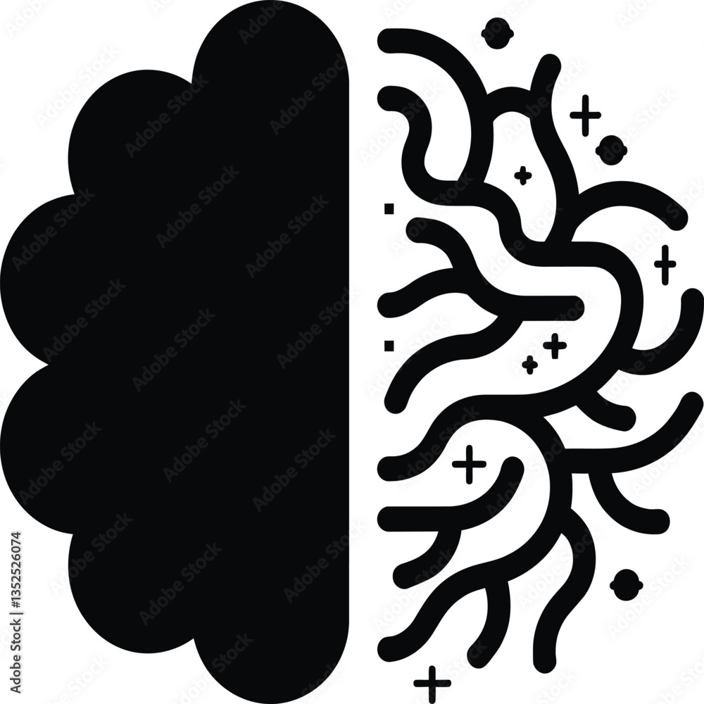 Creative Vector Brain Illustration – High-Quality EPS Concept Art Creative Vector Brain Illustration – High-Quality EPS Concept Art