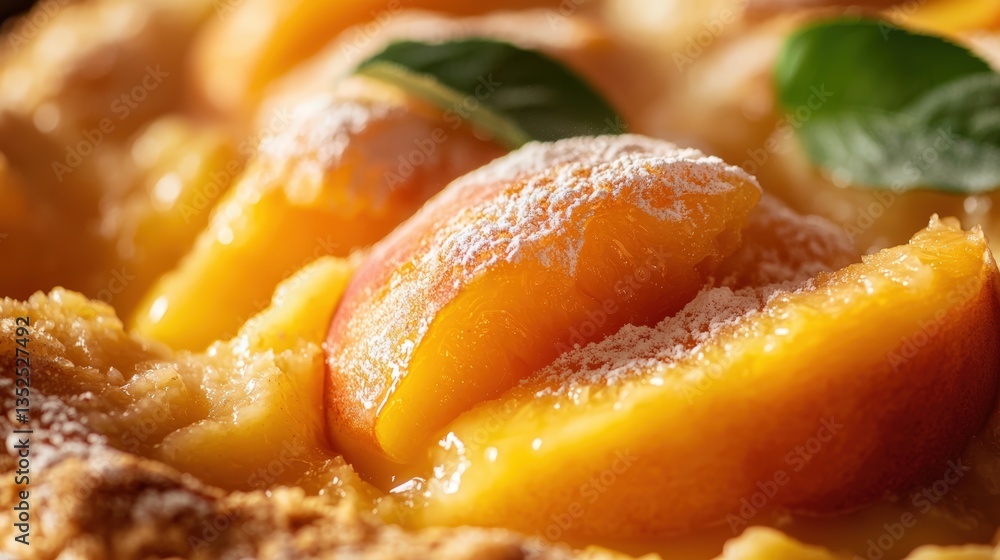 a peach pie with fresh peaches and mint a peach pie with fresh peaches and mint
