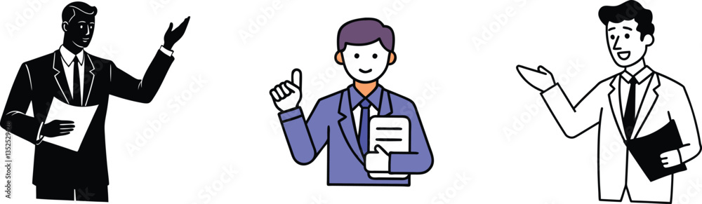 Businessmen Presenting Documents, Gesturing, Communication, Meeting, Presentation Businessmen Presenting Documents, Gesturing, Communication, Meeting, Presentation