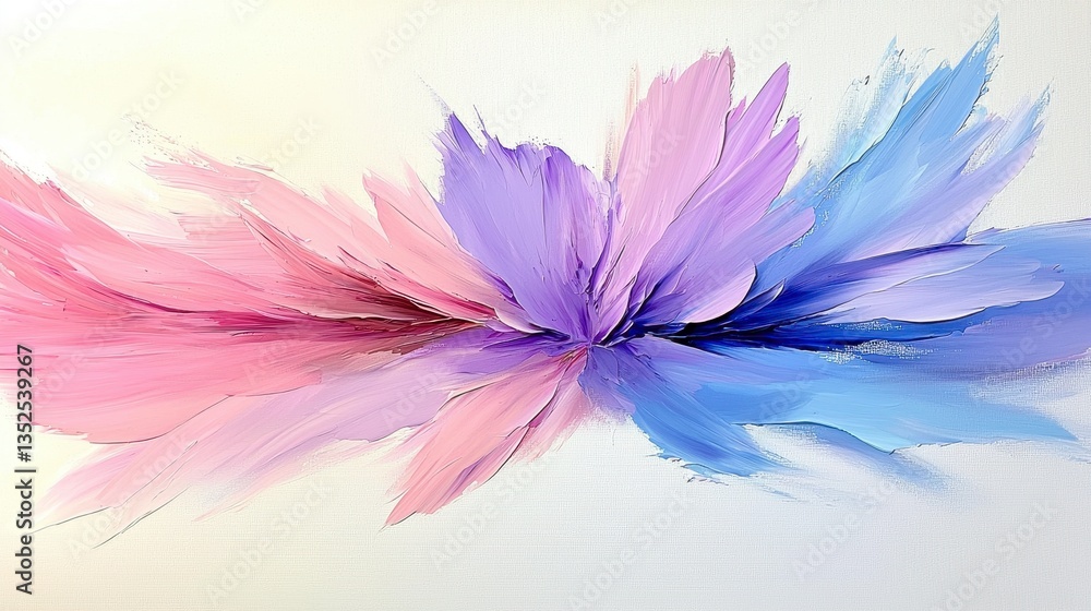 Obraz premium Pastel Color Burst Abstract Painting