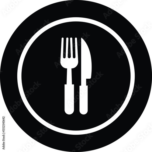 Cutlery, restaurant icon , Fork and Knife Restaurant Icon Design