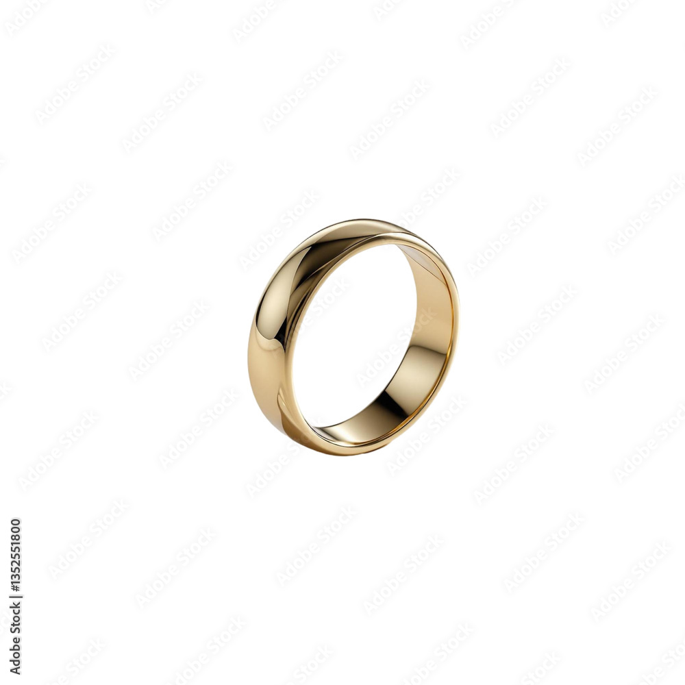a gold-colored band ring with a smooth, shiny finish. The ring is a simple, classic design, featuring a rounded profile and a smooth surface. with transparent background a gold-colored band ring with a smooth, shiny finish. The ring is a simple, classic design, featuring a rounded profile and a smooth surface. with transparent background