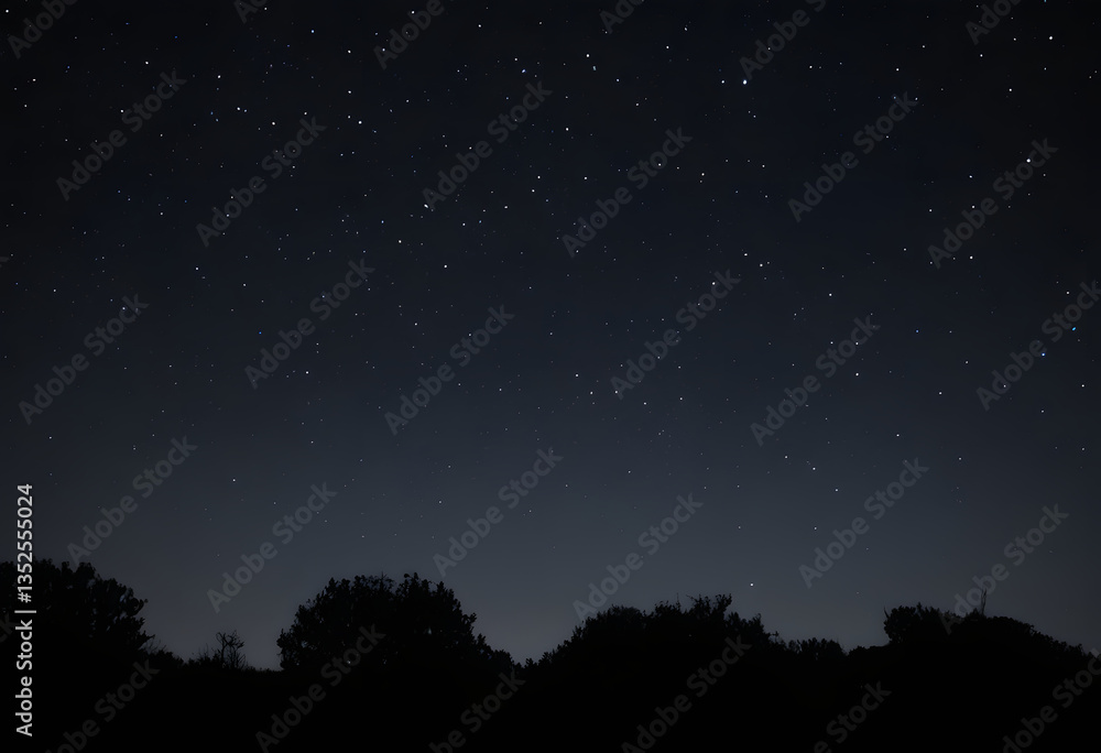 The sky is dark, with some stars visible. The sky is dark, with some stars visible.