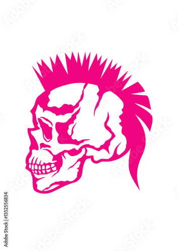 tete de mort punk coiffure