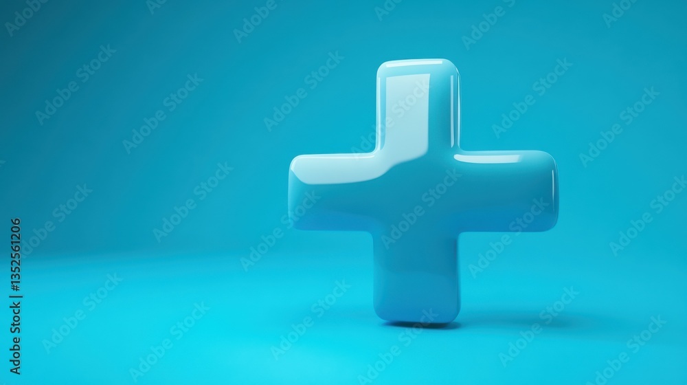 Obraz premium Virtual blue plus sign as a symbol of medical health healthcare insurance symbol concept.