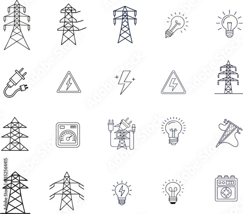 electricity icons