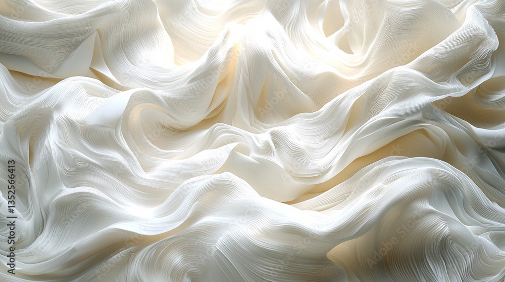 Fototapeta premium Abstract White Fabric Drape