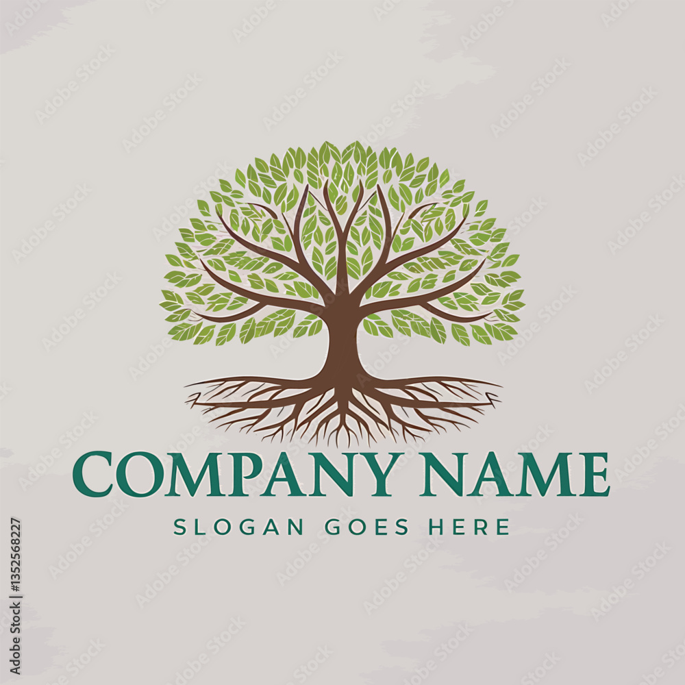 Obraz premium Tree Logo Design Vector Illustration