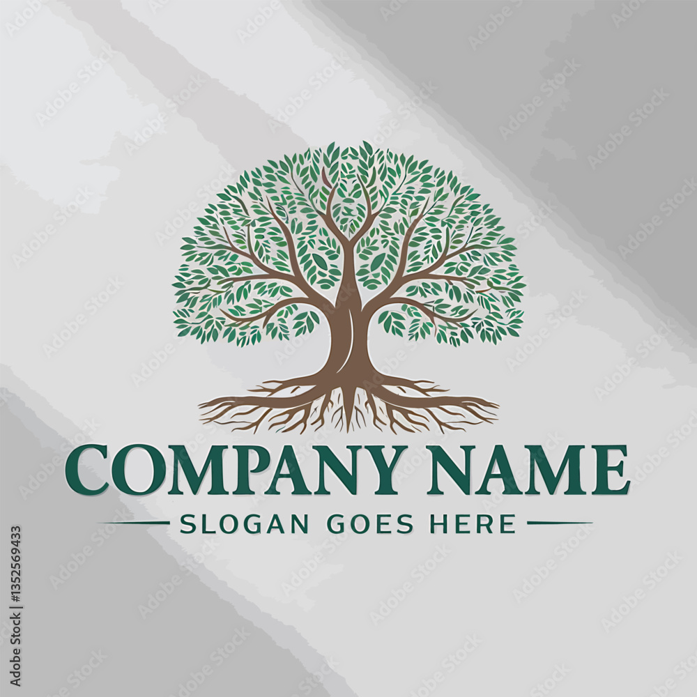 Obraz premium Tree Logo Design Vector Illustration
