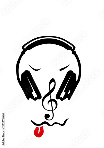egaliseur casques dj cle de sol note musique
