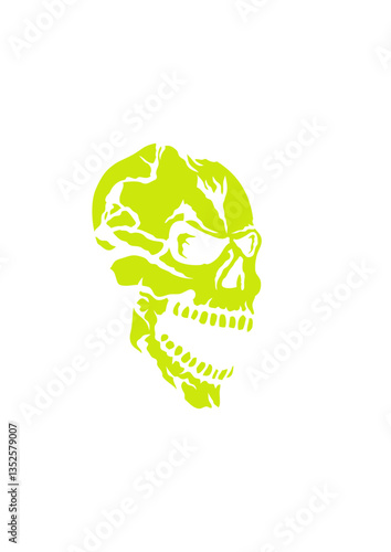 tete de mort profil halloween