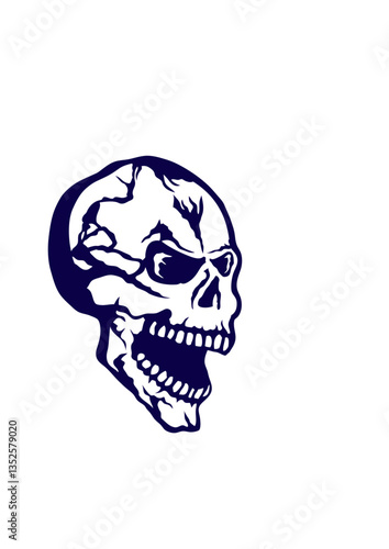 tete de mort profil halloween