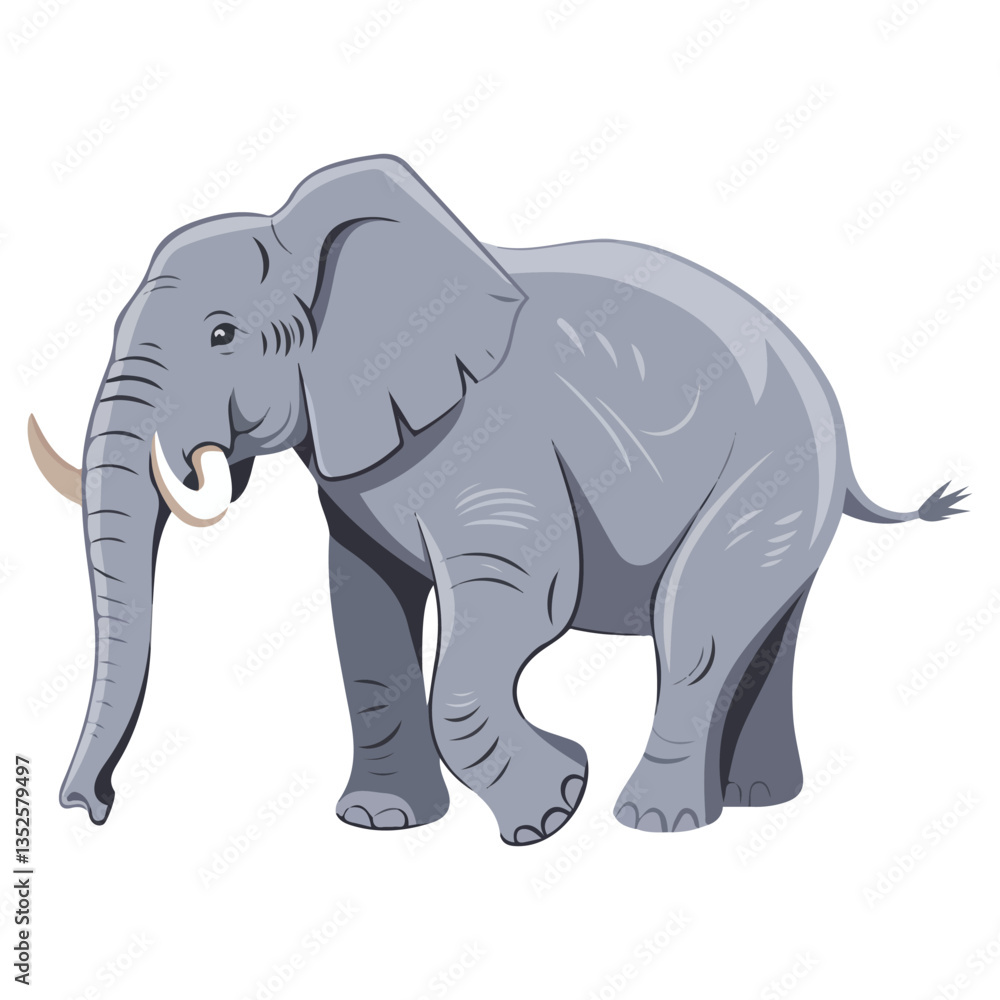 Fototapeta premium Cartoon Elephant Fauna Design Vector Illustration