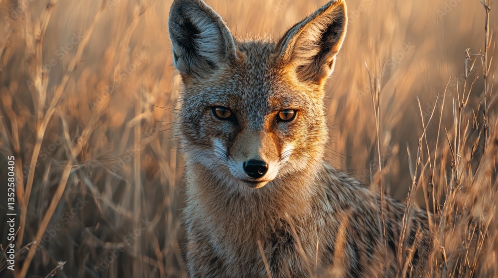 a fox in a field, looking at the camera. a fox in a field, looking at the camera.