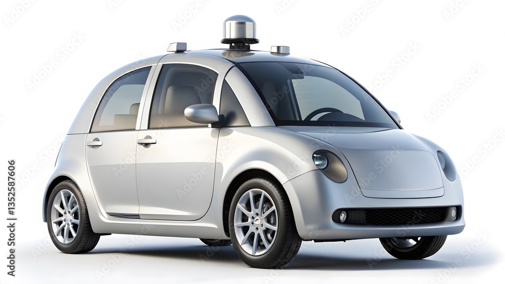 Fototapeta premium Autonomous Vehicle, Self-Driving Car, Robotic Car