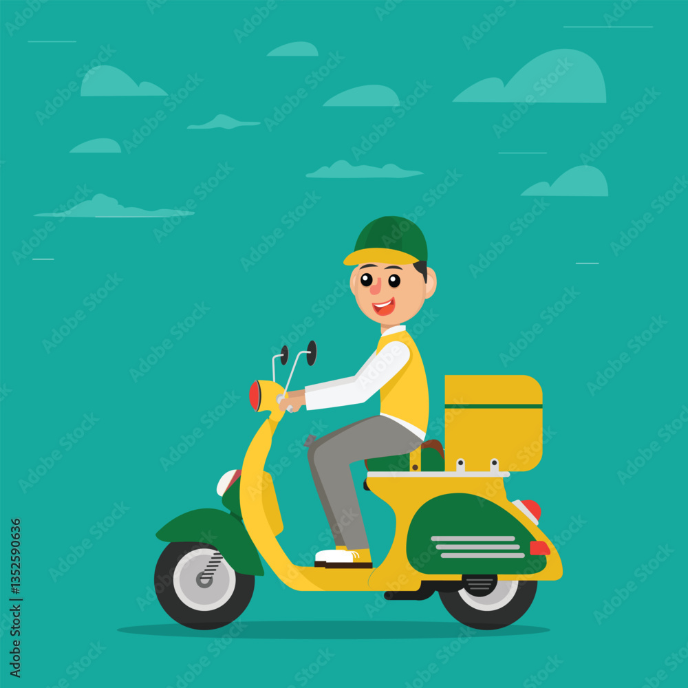 Fast and free delivery logo with bike man or courier Fast and free delivery logo with bike man or courier