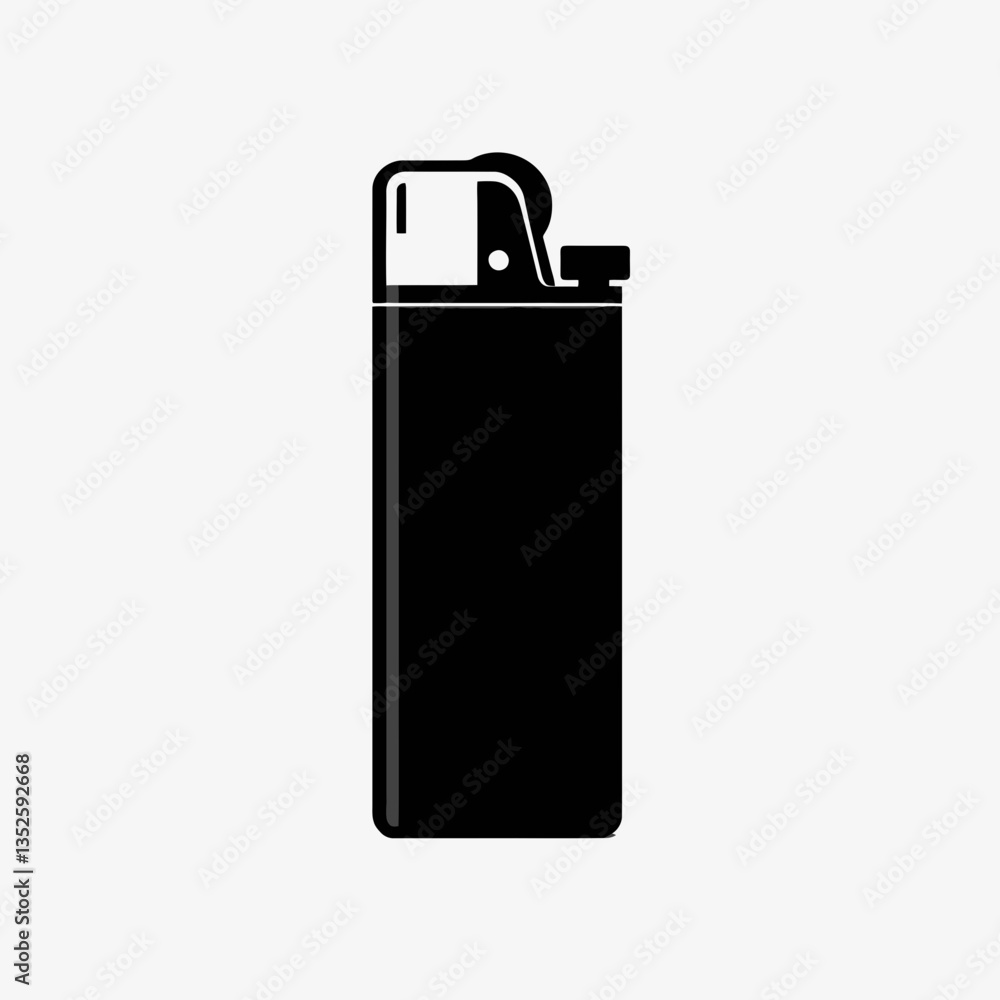 Lighter silhouette in black on a white background Lighter silhouette in black on a white background