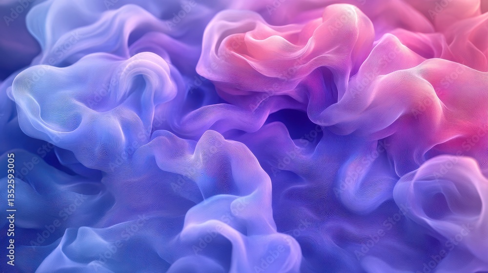 Fototapeta premium Abstract representation of flowing clouds in multiple gradient color tones