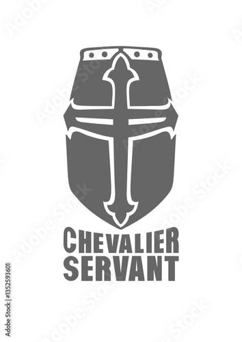 chevalier servant casque ancien