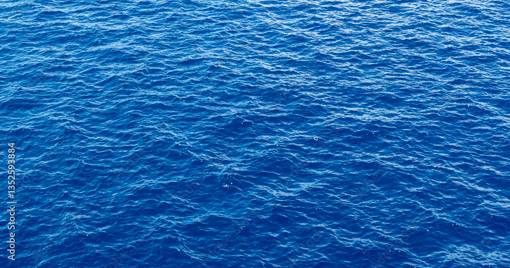 Blue Water Background, Sea Texture, Ripples on Surface