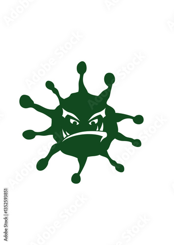 virus maladie icone mechant