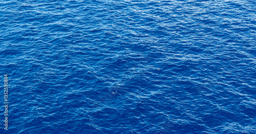 Obraz na płótnie Blue Water Background, Sea Texture, Ripples on Surface w salonie
