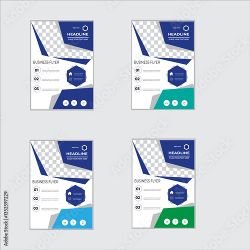 Modern unique Business flyer design template design a4 print 